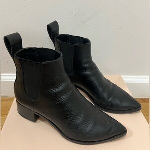Loeffler Randall Nellie-PBI Chelsea Boot, black pebbled leather size 6
